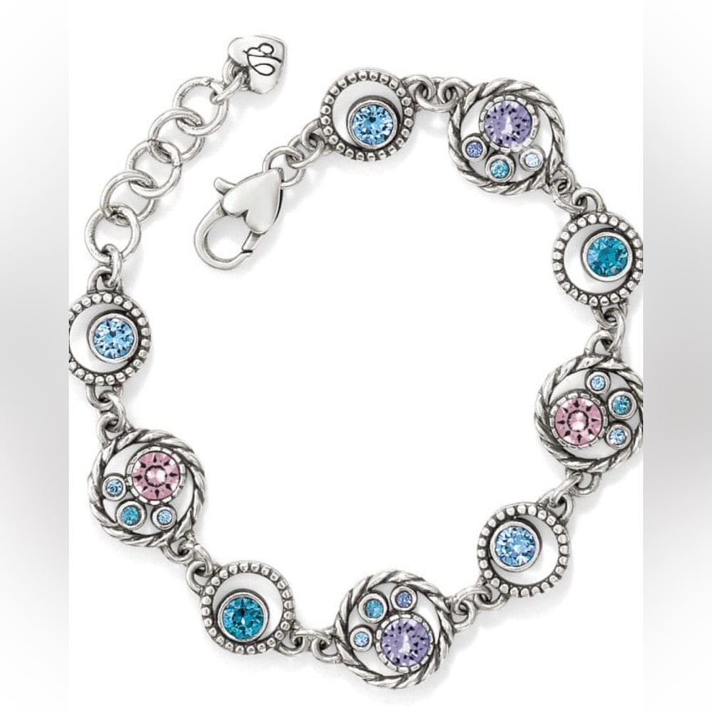 NWT Brighton Halo Bracelet with Blue and Purple Gemstones